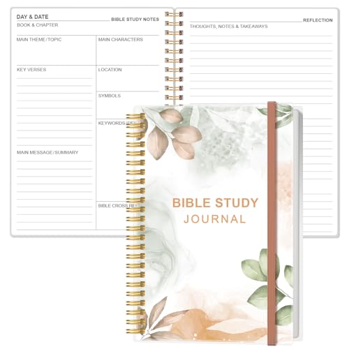 Heveboik Bible Study Journal Church Notes Notebooks Note Taking & Journaling Kit 5.8 x 8.5 Rose Leaf