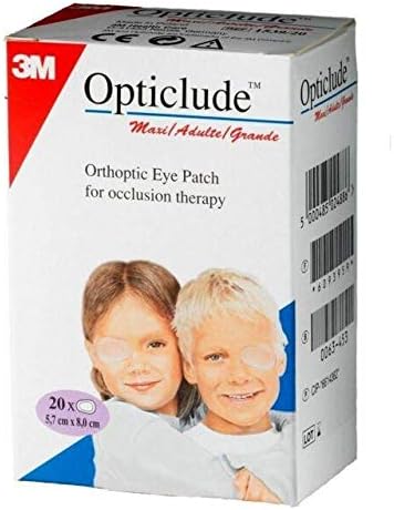 3M Opticlude Orthoptic Eye Patches, Standard Size, 5.7cm x 8cm, Pack of 20