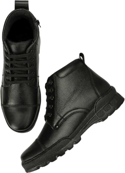 fonicy Army Zip Boots for Men | Side Zip High Ankle Casual & Outdoor Shoes-picture-40