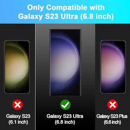 Image of SHILD - (2 Pack Screen Protector Guard for Samsung S23 Ultra Perfect - Fits Design (6.8-inch Screen Size) | Transparent Screen Guard For Galaxy S23 Ultra - Fingerprint Support /S PEN Compatible /HD