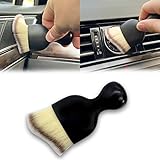 tobenbone Car Interior Detailing Brush, Ultra Soft Non-Scratch Dust Brush, Car Interior Cleaning Tool for Cleaning Panels, Air Vent, Leather (Tricolor)