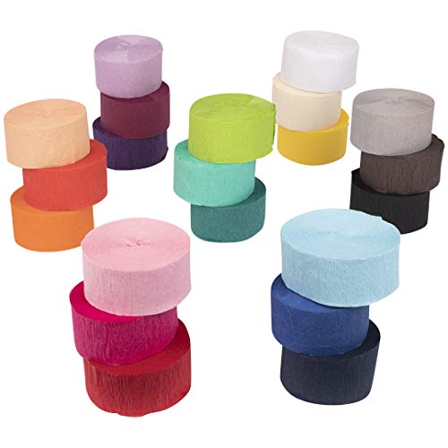 Andaz Press Crepe Paper Streamer Hanging Party Decorations Kit, 240-Feet, Ivory, 1-Pack, 3-Rolls, Colored Wedding Baby Bridal Shower Birthday Supplies #TOP6