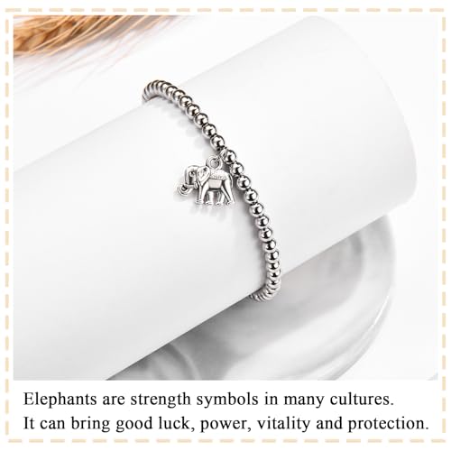 Elephant Gifts for Women, Elephant Bracelet Get Well Soon Inspirational Spiritual Motivational Encouragement Gifts for Women on Birthday Christmas Valentines Day Mothers Day3