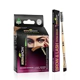 Mina ibrow Hair Color Light Brown|Natural Spot coloring and Hair Tinting Powder with Duo Angled Brush, Water and Smudge Proof | No Ammonia, No Lead with 100% Gray Converge Upto 30 Application