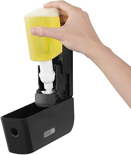 Miniatura 3 de EZbrnd 1010B-DS Eversoft - Dispensador de jabón manual de espuma para cocina, baño, oficina, caravana, Airbnb, 10.1 fl oz, color negro