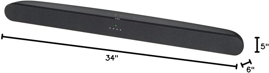 Dimensions of the TCL Alto 6 Sound Bar