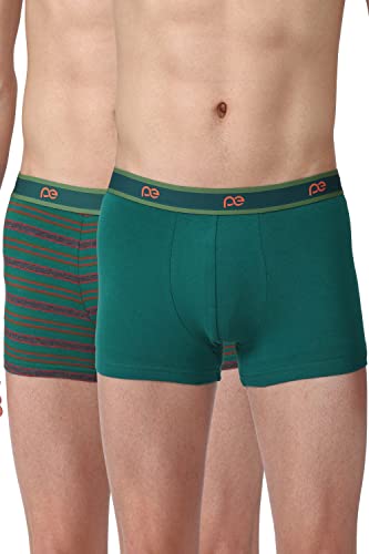Image of Peter England Men's Cotton Blend Classic Regular Fit Striped Trunks