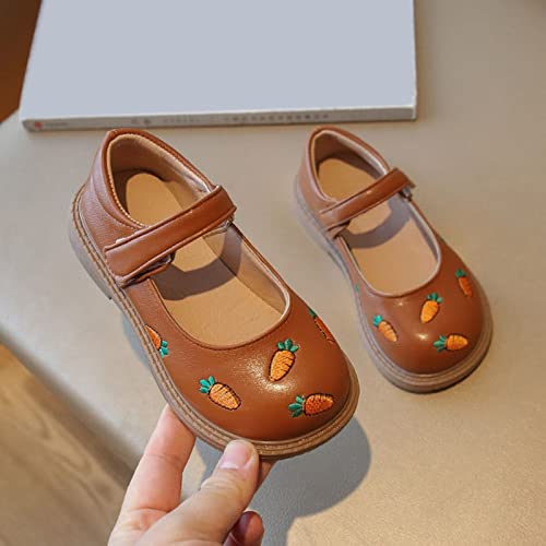 Slides for Kids Shoes Kids Girls Dress Shoes Cute Carrot Pattern Leather Shoes Summer Outdoor Kids Dress Sandals Girls3