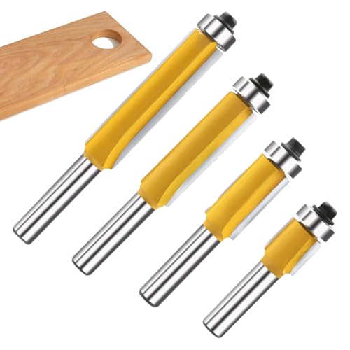 Fraise coupe affleurante jaune 8 mm pour rénover vos meubles en bois