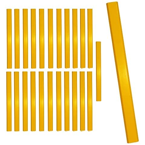 AAkron Carpenter Pencils, Quality wood medium Graphite carpenter pencil - Set of 24 MADE IN THE USA (Yellow) Cover