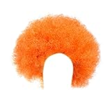 Gorse Halloween Costume Wig Cosplay Afro Clown Wig Party Funky Style Men Women (Orange)