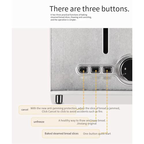 Rfeeuubft 2-Scheiben-Toaster mit Automatischer Abschaltung - Extra Breite Schlitze und Herausnehmbare Herunterklappbare Krümelschublade mit Abschaltbarem EU-Stecker 4 Rfeeuubft 2-Scheiben-Toaster mit Automatischer Abschaltung - Extra Breite Schlitze und Herausnehmbare Herunterklappbare Krümelschublade mit Abschaltbarem EU-Stecker