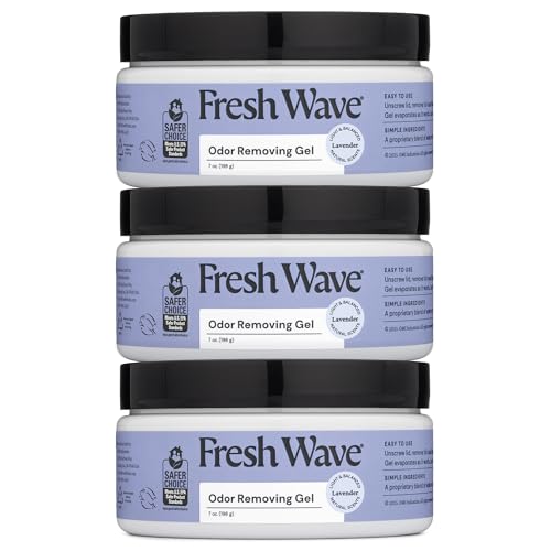 Image of Fresh Wave Lavender Odor Removing Gel, 7 oz., Pack of 3 - Safer Odor Absorbers for Home, Natural Plant-Based Odor Eliminator, Every 7 oz. lasts 15-30 Days, For Cooking, Trash & Pets