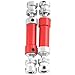 2Pack ShareGoo Alloy Rear Center Drive Shaft Transmission Shaft Compatible with WLtoys 12428 12423 12628 FY03 1/12 RC Car Rock Crawler,Red