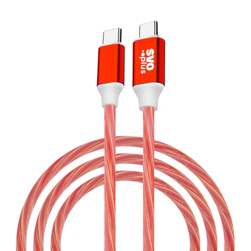 Câble de charge USB-C vers USB-C avec LED lumineuse, 1 mètre, 3A charge rapide, compatible avec Samsung Galaxy, Google Pixel, Xiaomi (ROSE)