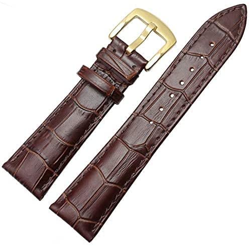 Bracelet de montre cuir souple noir marron 20mm 22mm boucle acier robuste