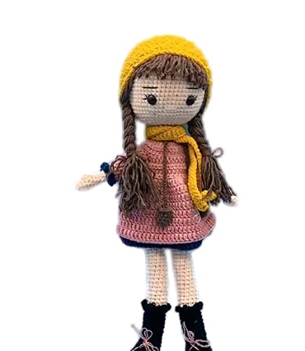 Hand Made Crochet Dolls and Imaginary Animals Plushies (Yellow HAT Doll (1))