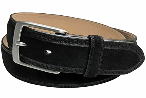 Image of Men's Belt Suede Full Leather Belt Casual Dress Leather Belt 1-3 /8 inch(35mm) Wide, Multi-Style Options