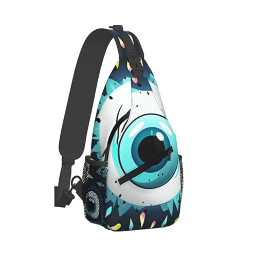 Bolso cruzado deportivo para hombres y mujeres negro miniatura 2