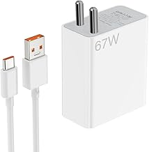 Mi-Original 67W Sonic Charge Fast Charger with Type C Cable for Redmi Note 12 pro max/Note 1pro/Note 9 / Poco M2 Pro/Note 7 pro/Note 9 Pro/Note 8 Charger with 6 Month Warrant