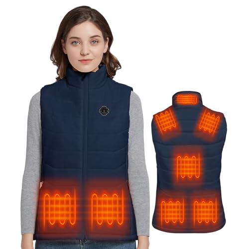 Image of KOVNLO Women's Heated Vest, (Battery Not Included) Smart Controller with Lights Out, Electric Heated Jackets