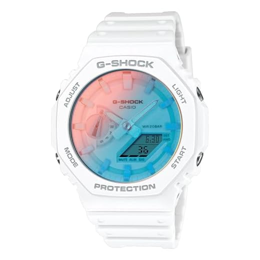 Casio G-Shock Beach Relógio analógico digital de resina branca GA2100TL-7A, branco