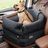EASTBLUE Dog Booster Car Seat: Elevated Car Seat for Small Medium Dogs 0-35 lbs Washable & Safety Dog Travel Bed with Memory Foam Cushions for Pet Puppy Cat