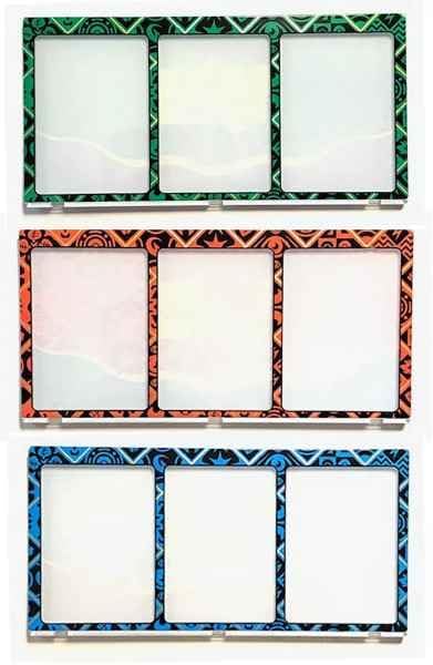 Pokemon Magnetic Three Card Protector Display - x3 Red Green Blue Paldean Fates