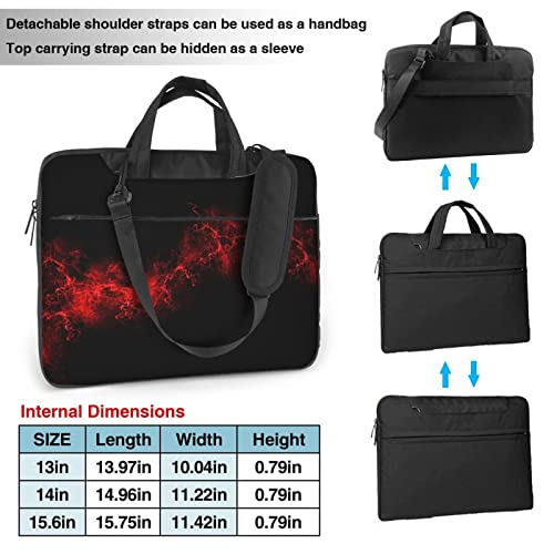 Bolso para laptop resistente AMAZWI Explosion Burst rojo negro 13-15.6 pulg miniatura 3