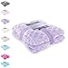 Manta calentita de microfibra de forro polar con diseño de escamas, microfibra, morado, 70 x 150