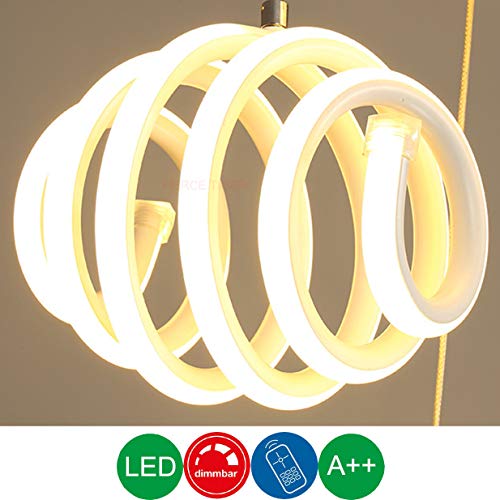 Preisvergleich Produktbild LED Esstisch Esszimmer-lampe Dimmbar Pendelleuchte Modern Frühling Design Hängelampe Chic Acryl Metall Fernbedienung Decke Leuchten für Wohnzimmer Schlafzimmer Küche Couchtisch Bar Dekor Lampen 1Köpfe