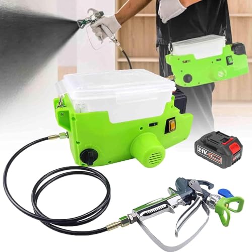 Zaino con spruzzatore di vernice airless portatile, 500 W ad alta potenza con 6 impostazioni di velocità, ideale per progetti di verniciatura interni ed esterni