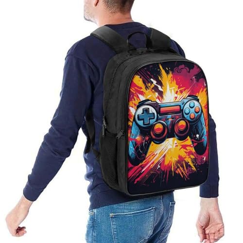 Mochila escolar de consola 3D resistente para evitar libros doblados 5