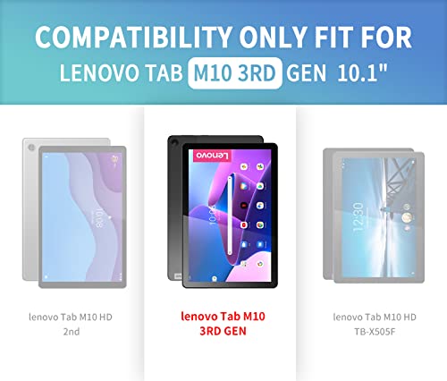 Auslbin Case für Lenovo M10 3rd Gen 10.1" PU Leather Stand Function Case Magnetic Tablet Cover für Lenovo Tab M10 3rd Generation 2022 10.1 Inch - Image 2