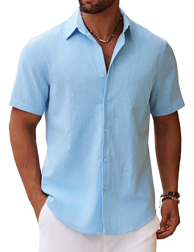 Chemise décontractée vacances homme manches courtes vêtement d'été léger