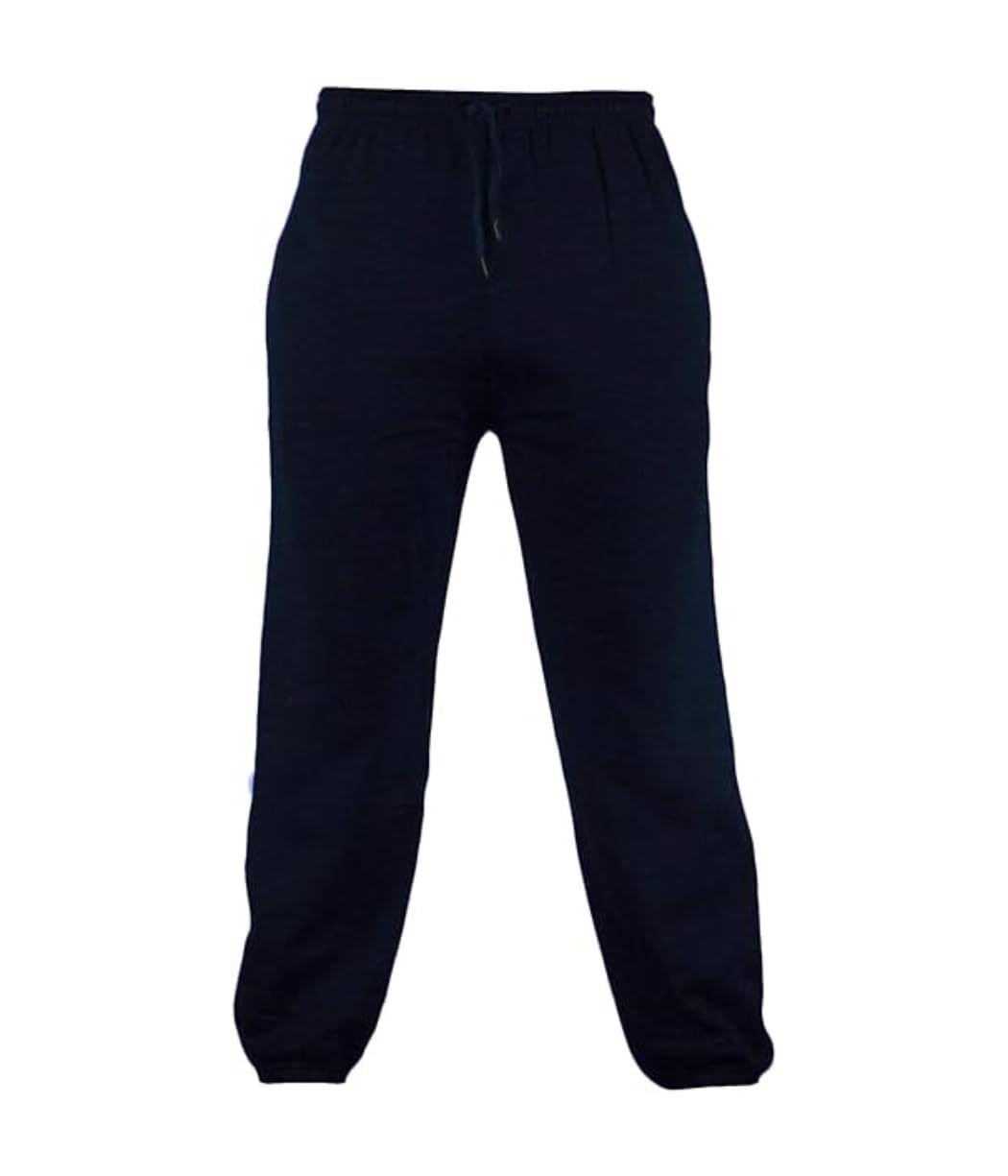Fashion Lovers Men's Navy Warm Fleece Tracksuit Bottoms Elasticated Waist Cuffed Gym Pants Soft Thermal Lounge Trousers Cozy Casual Sweatpants Winter Activewear Uk Sizes S-5Xl
