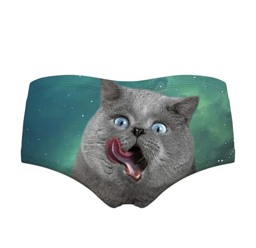JINKAIJIA Women's Fashion Flirty Sexy Funny Naughty Animal 3D Printed Cute Low- rise Underpants Single Party Gifts briefs2