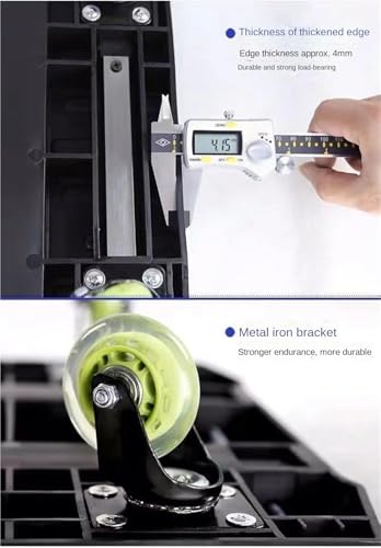 Carretilla plegable de plataforma con 6 ruedas miniatura 4