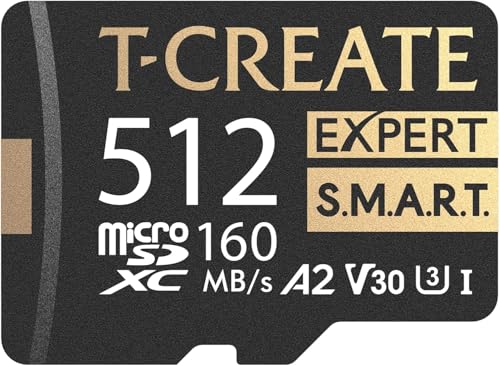 TEAMGROUP T-CREATEV[Y Micro SDXCJ[h UHS-I U3 S.M.A.R.T CARD A2 512GB Micro SDXC U3 V30 4K R/W ő160/150 MB/b̍ANGC^[ TTCS51