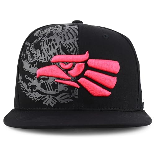 Image of Hecho En Mexico Eagle 3D Embroidered Flat Bill Snapback Cap
