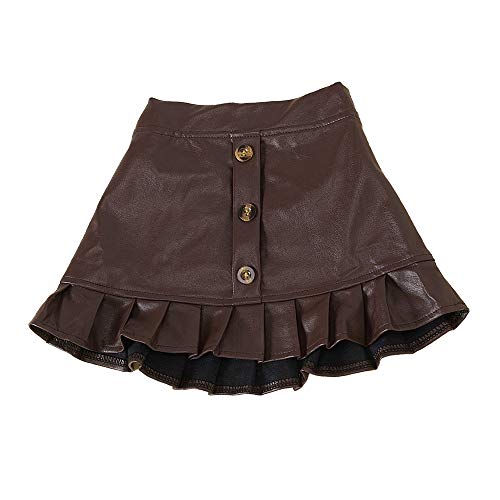 Image of Hopscotch Girls Cotton, Polyester, Spandex Solid Top and Skirt Set in White Color