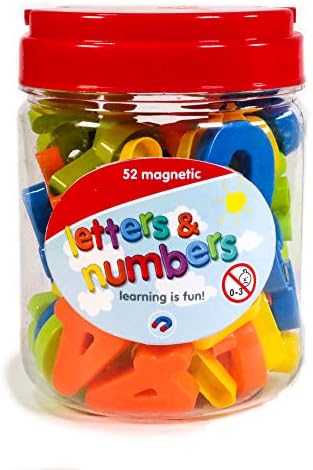 KandyToys 52 Piece Magnetic Numbers & Letters - Perfect for Educational Toys Fridge Magnets Spelling and Maths