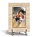 HQLOW Sisters Gift Sister Picture Frame Friendship Gifts for Women, Graduation Gift Birthday Gifts Table Desk Shelf Decor Wood Photo Frame Fits 4x6 Vertical with Stand for Friends -06