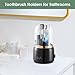 Toothbrush Holders for Bathrooms,Rotating 5-Slot with Cover and Draining Water,Kids Electric Toothbrush Holder and Toothpaste Stand Storage for Bathroom Accessories Counter Organizer Vanity
