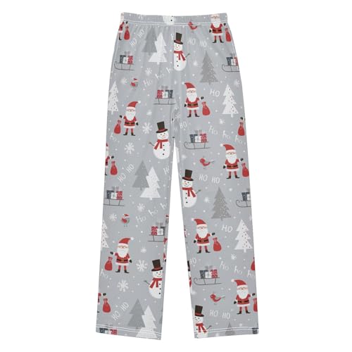 ZZXXB Santa Laugh with Gifts Boys Long Pants Soft Trousers Elastic Waist Kids Lounge Bottoms with Pockets S-XL