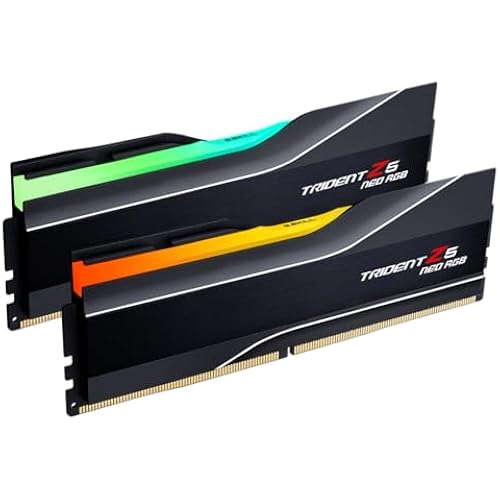 G.SKILL Trident Z5 Neo RGB Series DDR5 RAM (AMD EXPO & Intel XMP 3.0) 32GB (2x16GB) Up to 6000MT/s* CL36-36-36-96 1.35V Desktop Computer Memory U-DIMM - Matte Black (F5-6000J3636F16GX2-TZ5NR)