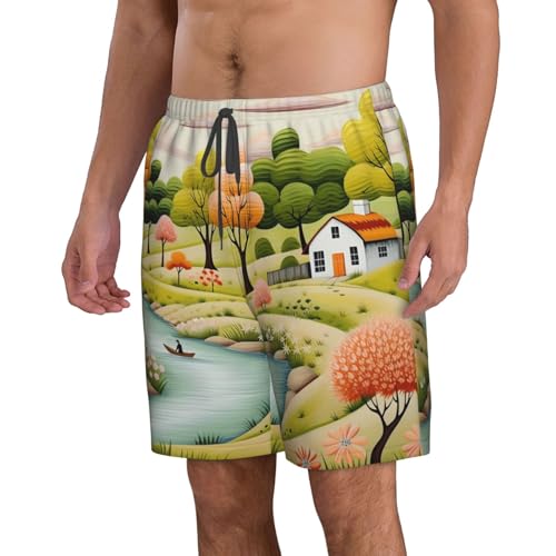 Country Lifestyle Men's Casual Shorts Drawstring Summer Beach Shorts Quick Dry Bathing Suits Hawaii Swim Trunks2