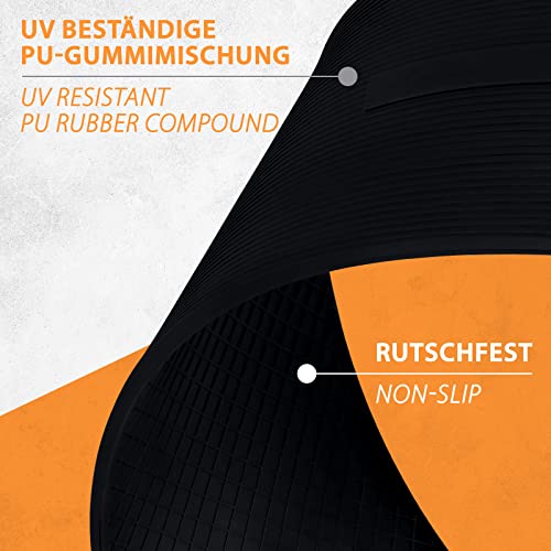 120W Gummi-Heizmatte, Outdoor Heizmatte 25x94cm, bis 60°C, IP65 Spritzwasserschutz, UV beständig, 2.4m Anschlusskabel