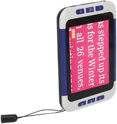 Fockety Portable Digital Video Magnifier, 2-32X Magnifying Handheld Portable Electronic Reading Aid with 26 Modes, Battery Powered Digital Magnifier for Low Vision, Reading, Writing (US)