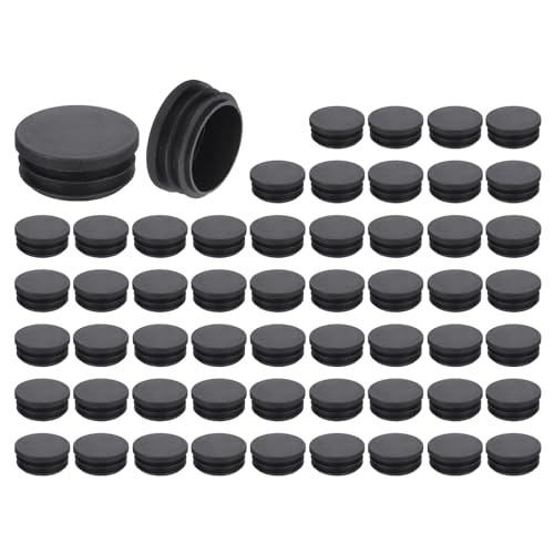 uxcell Round Plastic Plug,42mm(1.65") OD Furniture Leg Pipe Insert 56Pcs